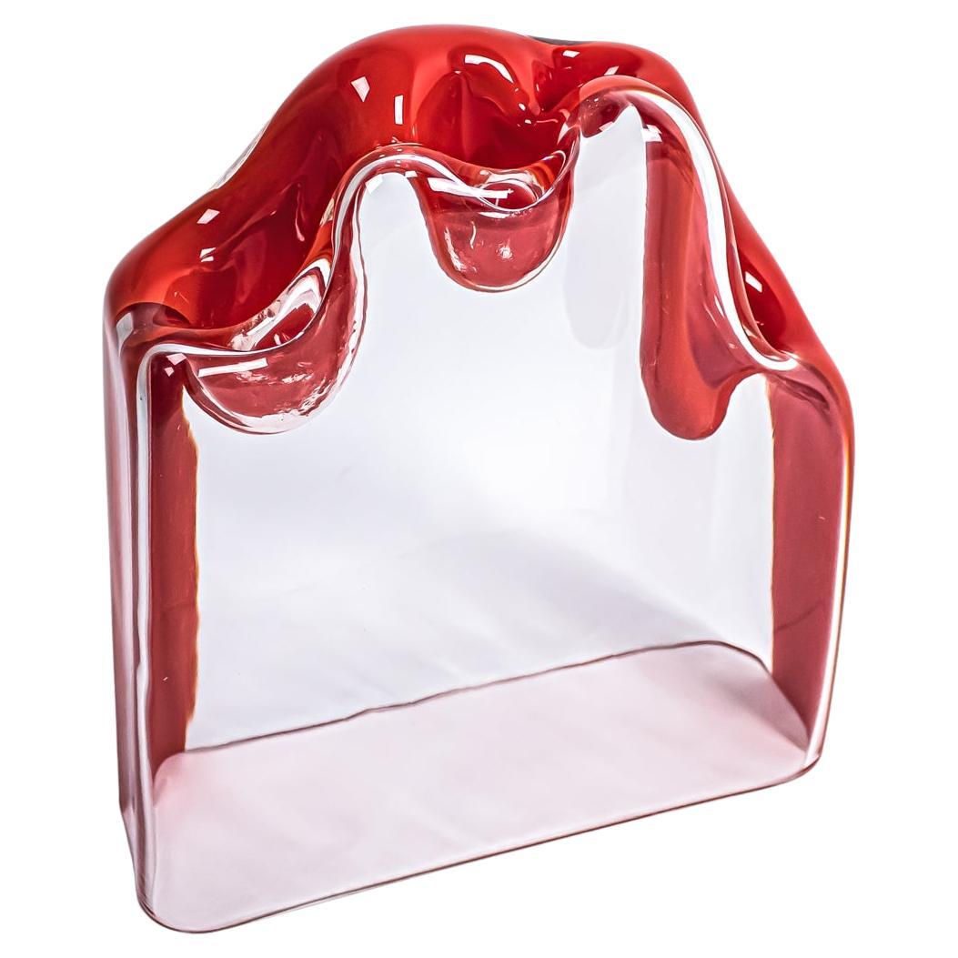 Skulpturenvase S473 aus Muranoglas, Entwurf von Carlo Nason für AV Mazzega