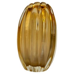 Amber-Gold submerged vase  Flavio Poli for Seguso  1950.