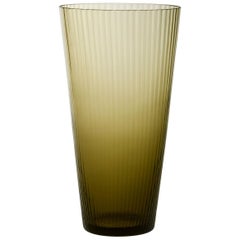 Vaso Squadrato34, Vase Handcrafted Muranese Glass, Angora Plisse MUN by VG
