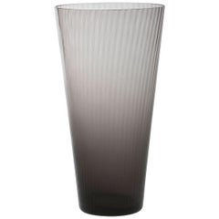 Vaso Squadrato34, Vase Handcrafted Muranese Glass, Lead Plisse MUN by VG