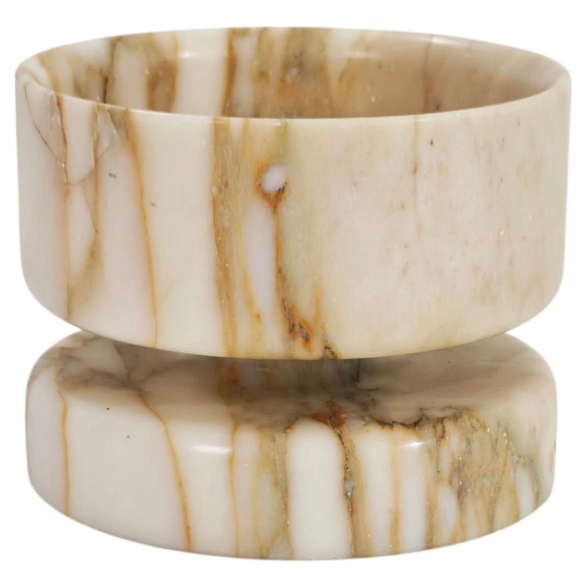 Vaso svuotatasche in Marmo Calcatta di Angelo Mangiarotti Italia 68s Mid-Century