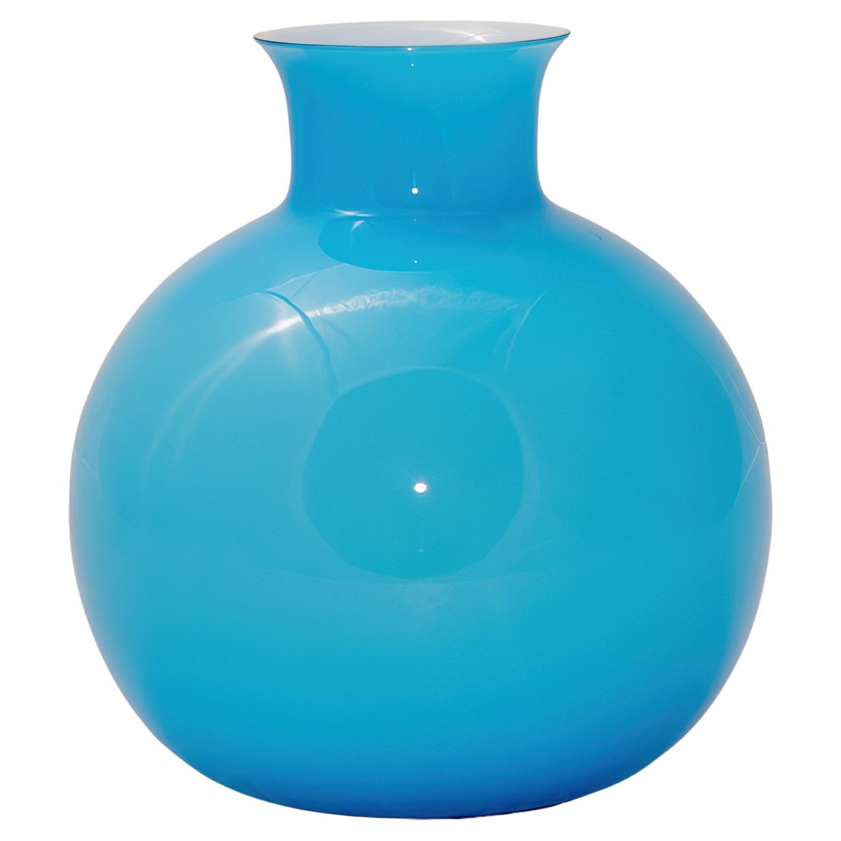 "VeArt" Enameled Murano Vase, 1980s