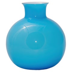 "VeArt" Enameled Murano Vase, 1980s