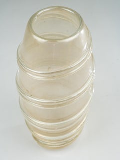 Vaso Venini Carlo Scarpa, corroso a fasce, firmato murano Venini