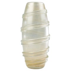 Vaso Venini Carlo Scarpa, corroso a fasce, firmato Murano Venini