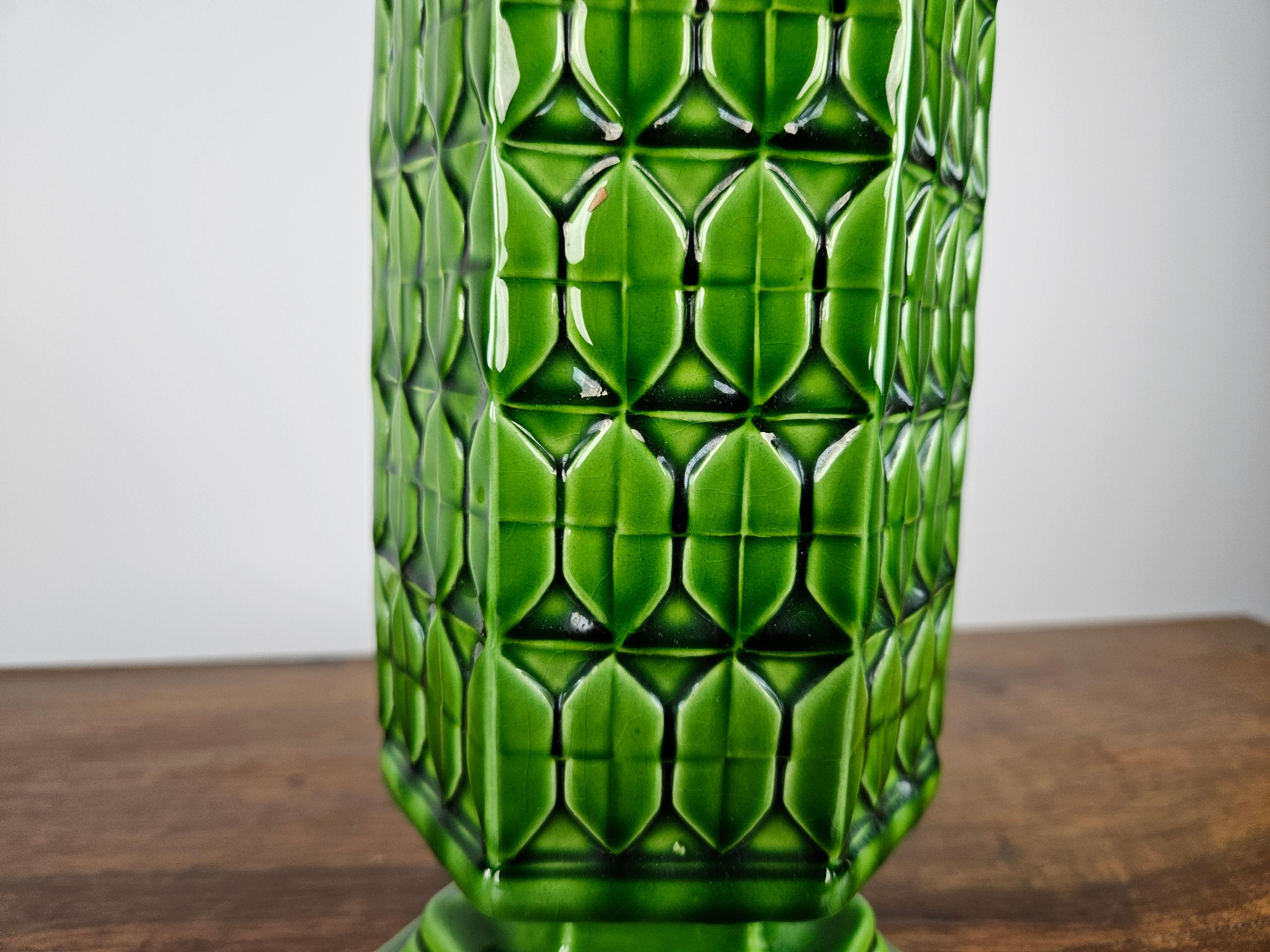 Vase vert italien en céramique de Bassano en vente 4