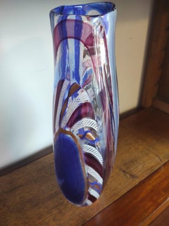 Vase  blown glass violet from Murano