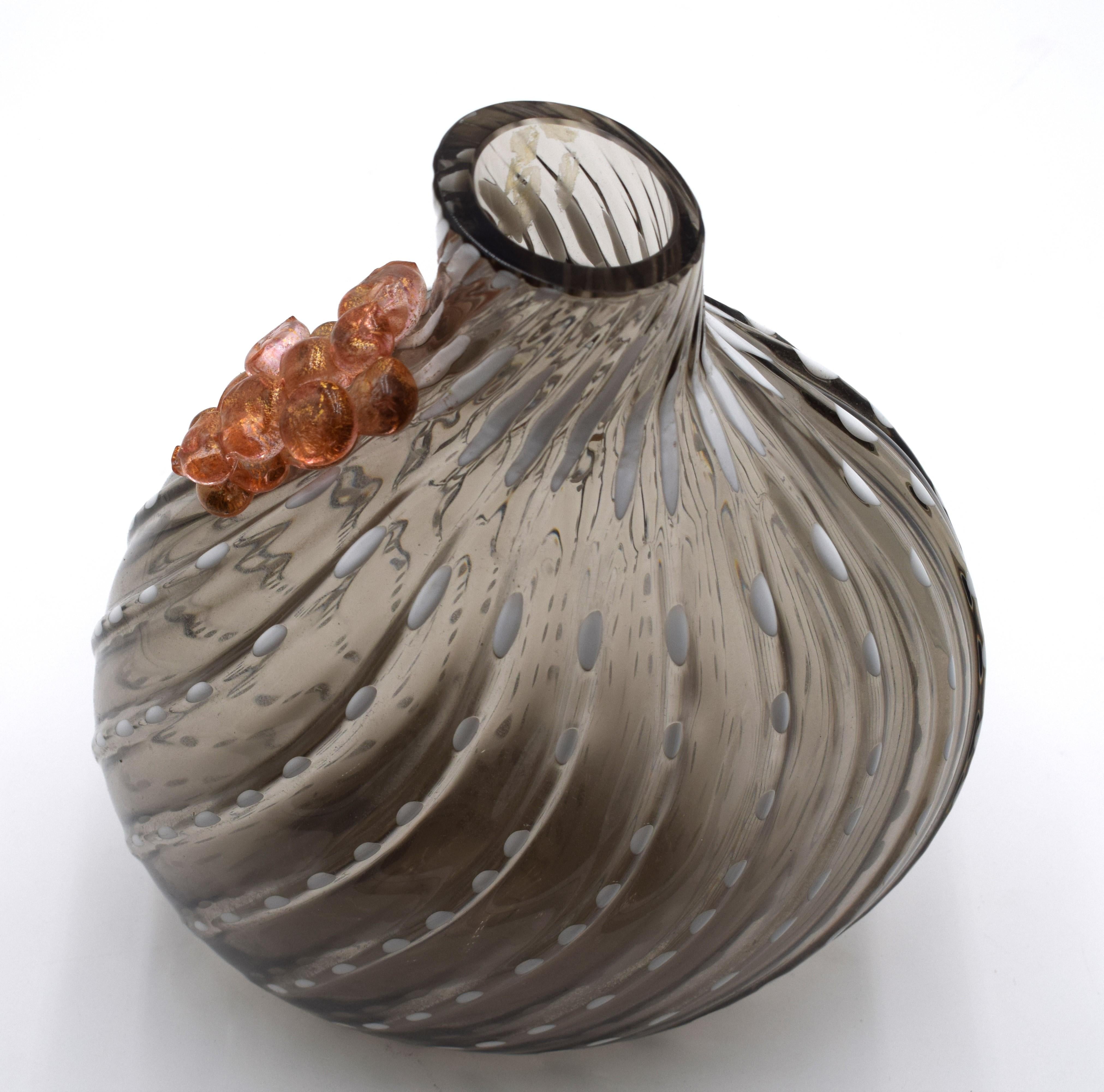 Zanetti vase, Murano glass, 1970s. For Sale 3