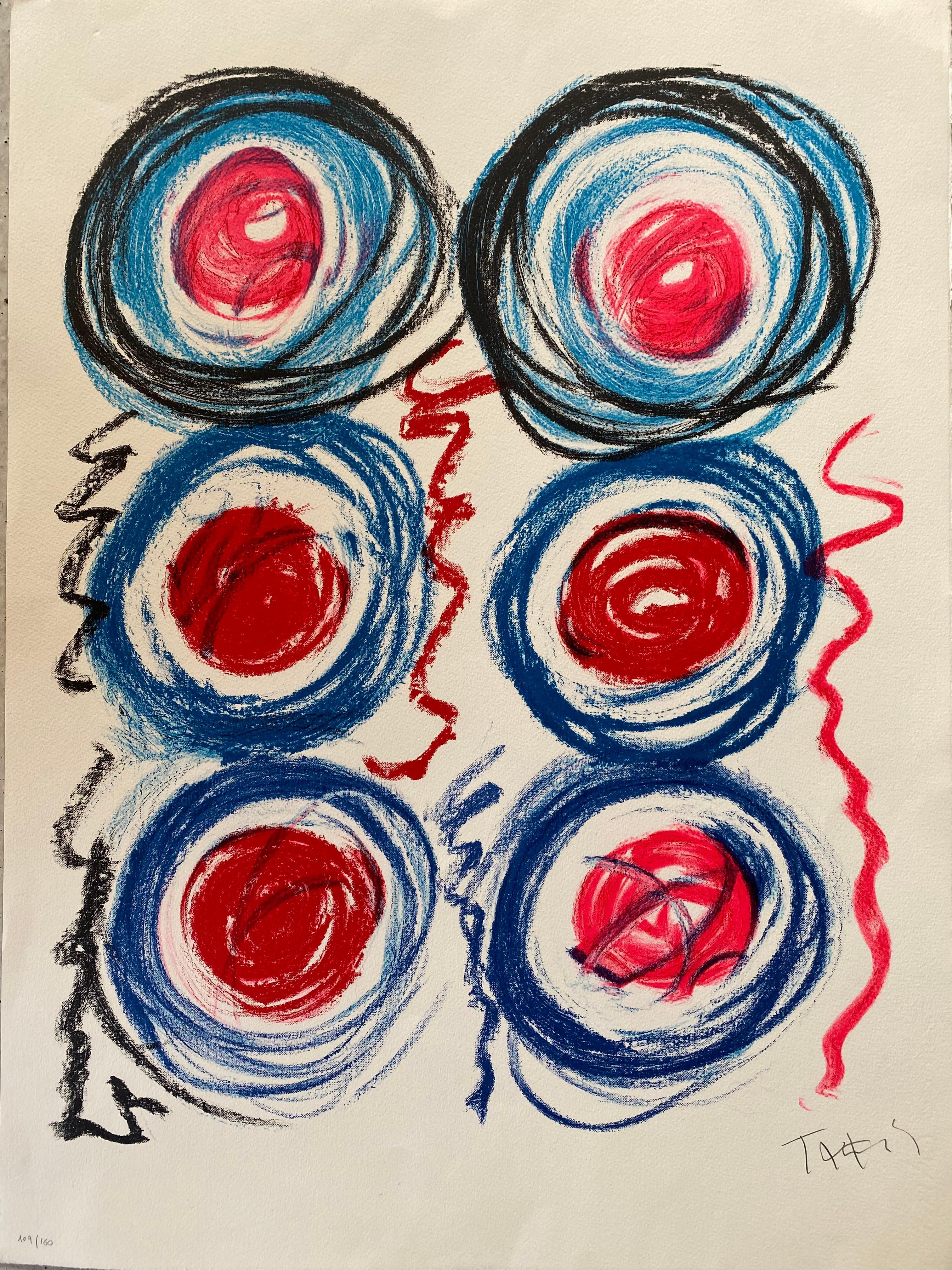 Vassilakis Takis - Signals  Lithograph on Arches vellum paper 1989 For Sale 2