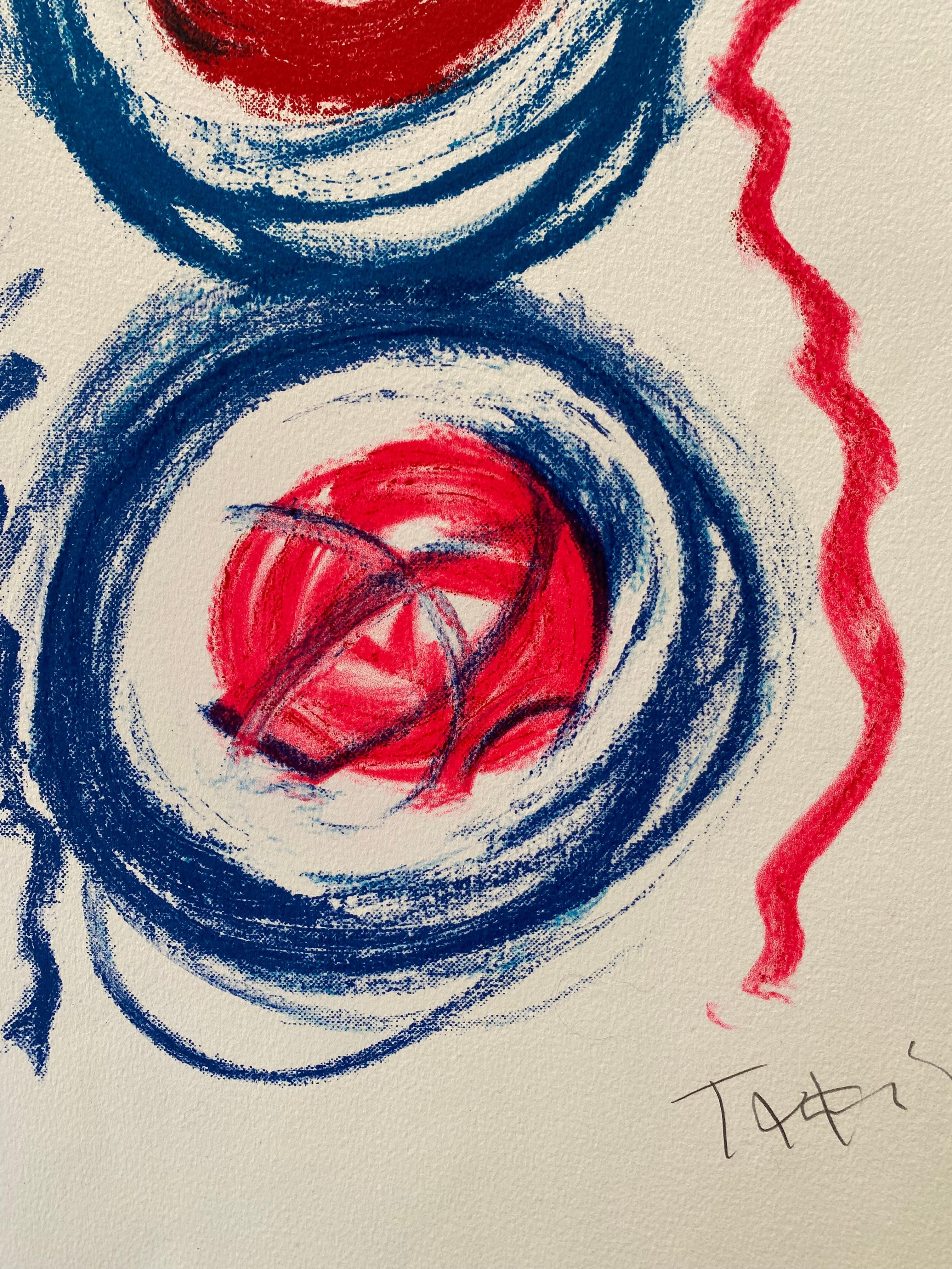 Vassilakis Takis - Signals  Lithograph on Arches vellum paper 1989 For Sale 3