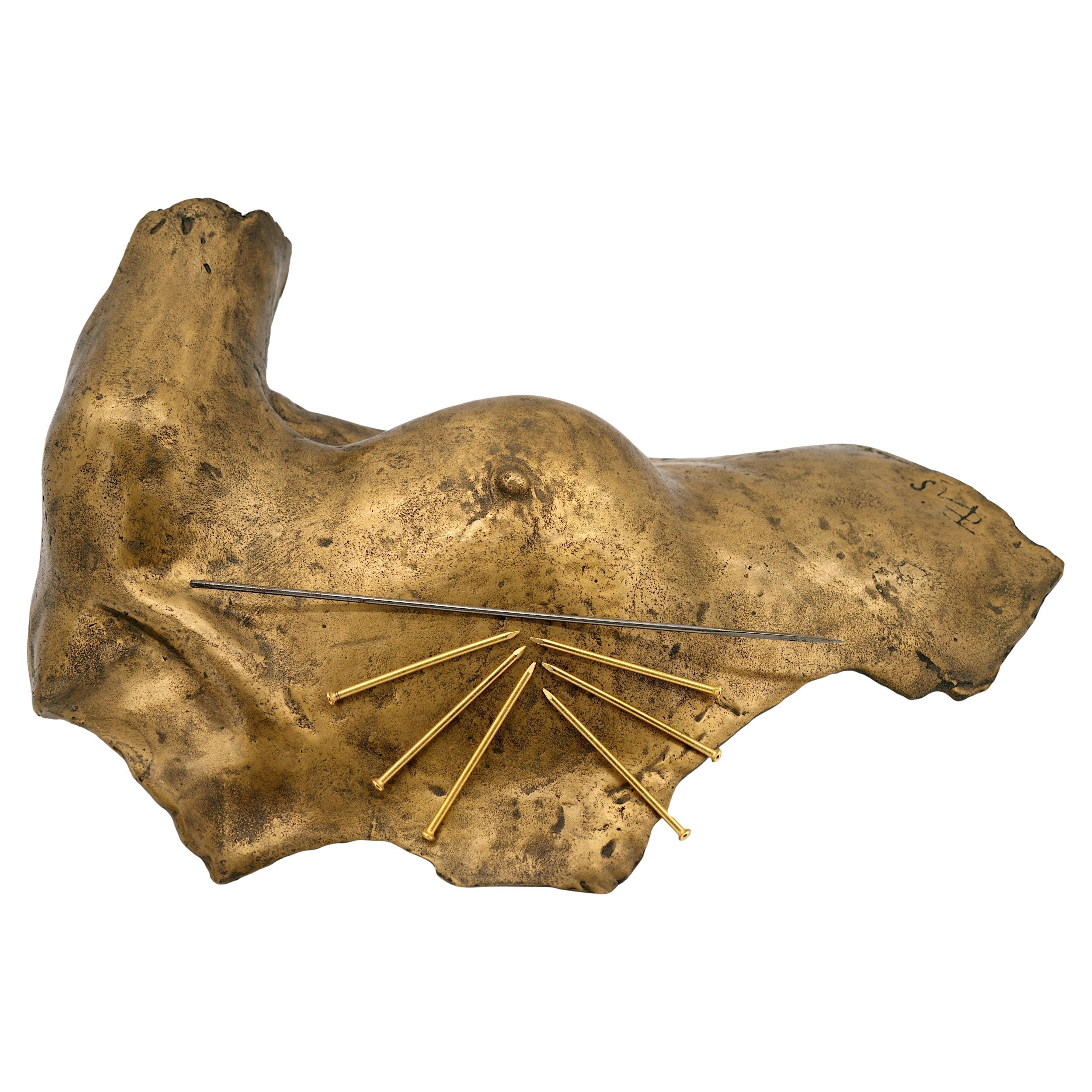 Vassilialis TAKIS Prova magnetica 1983 Scultura in bronzo, 1991 in vendita