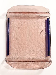 1980s Blown Murano Glass Geometrically Shaped Tray