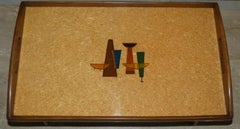 Plateau à café Art déco en bois et Formica, Italie, années 1930