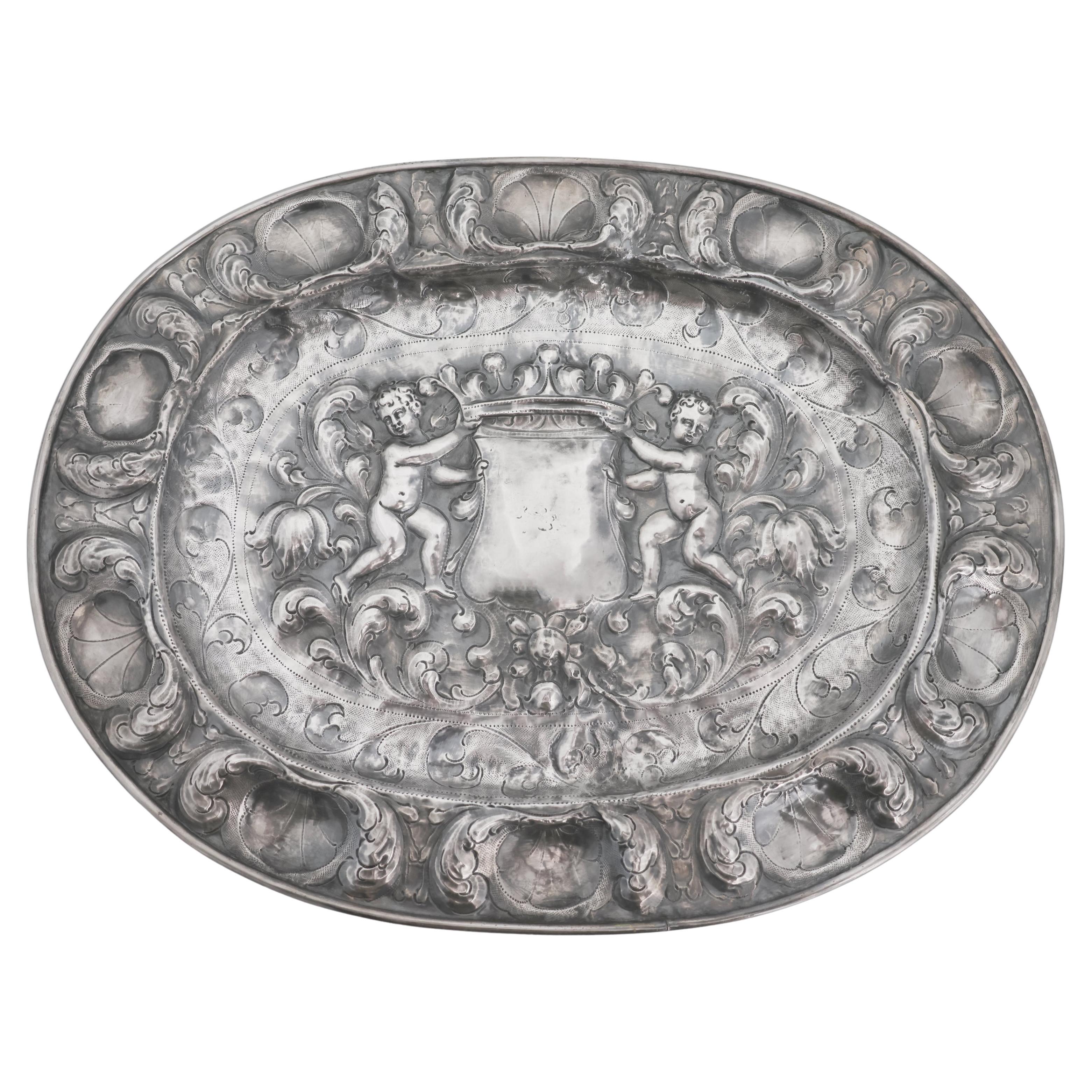 Silver parade tray. Silversmith Anzolo Castelli?, Venice, 18th century