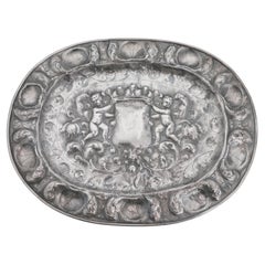 Plateau de parade en argent. Orfèvre Anzolo Castelli ?, Venise, XVIIIe siècle