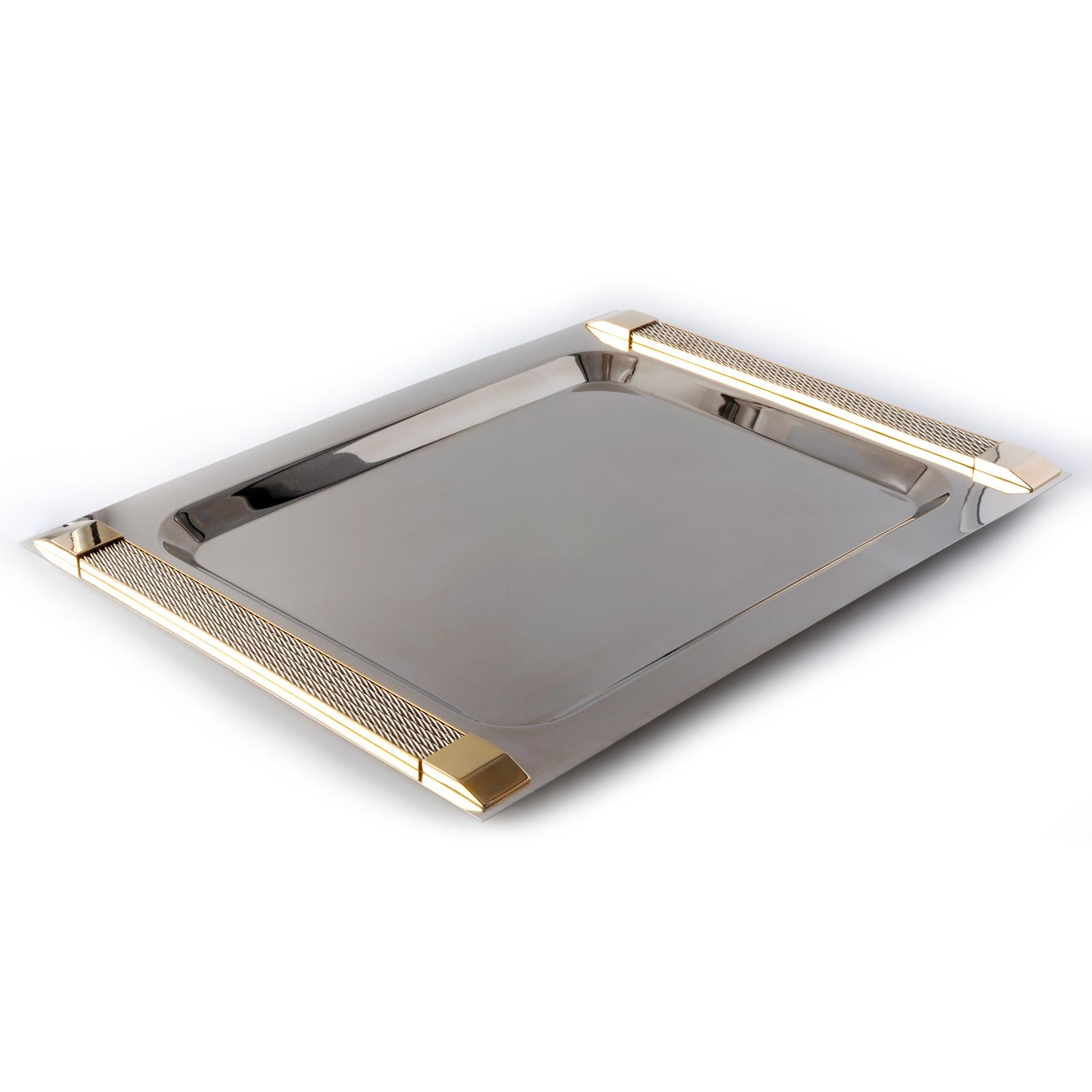 Italian Metal carrying tray and details  recalling the marine atmosphere  For Sale