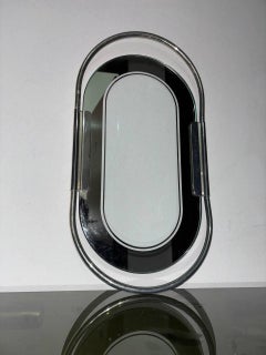 Fontana Arte tray with mirrored edges and mid-century brass.