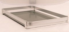 Steel and smoked glass tray, Design Mb Italy, 1960s/'70s