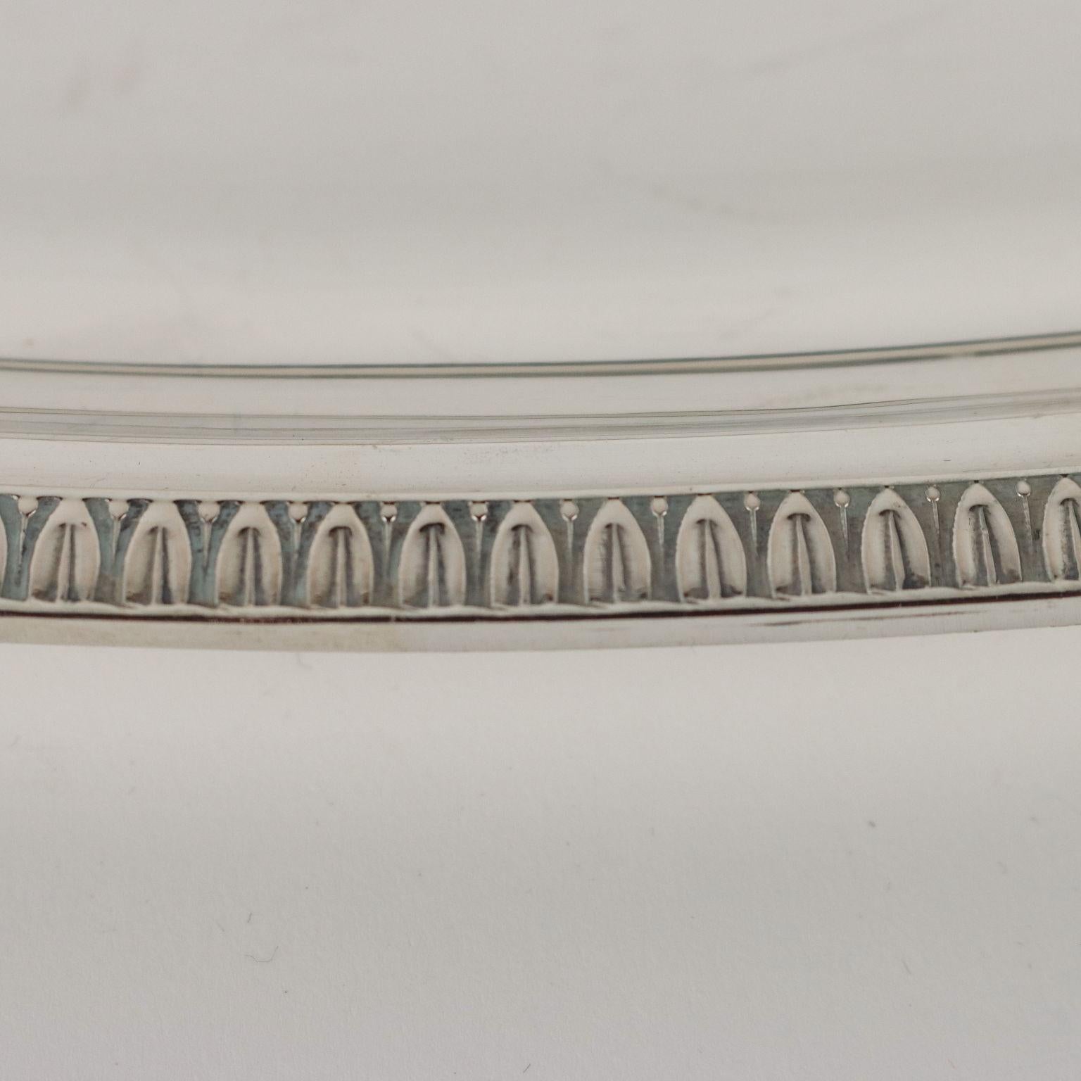 Messulam Milan Silver Tray Mid 1900s ca In Good Condition For Sale In Milano, IT