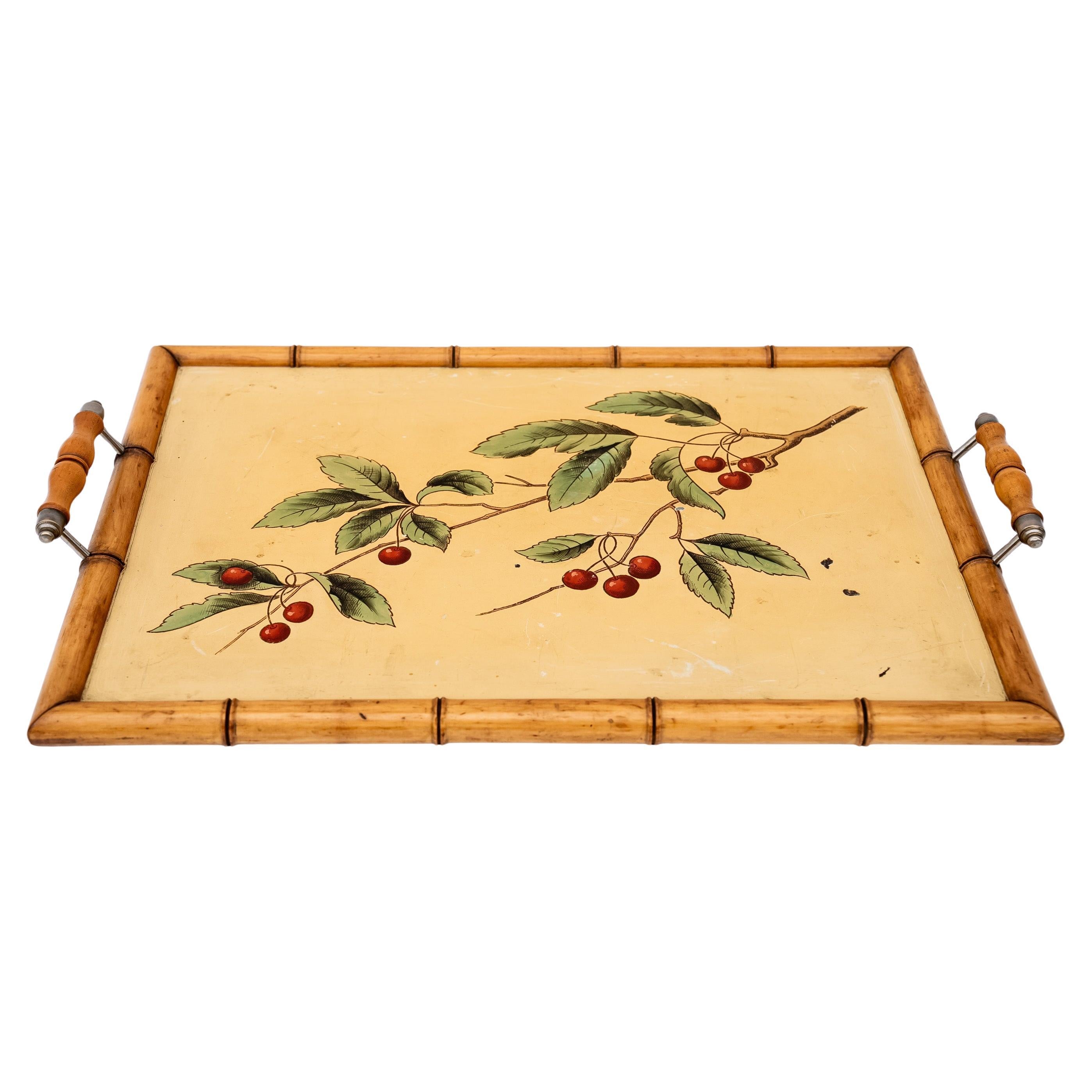 Bamboo tray, 1960s For Sale