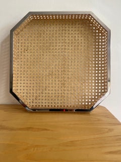 Vassoio in Plexiglas und Paglia di Vienna