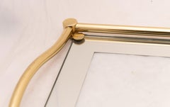 Italian brass and glass tray, 1970s