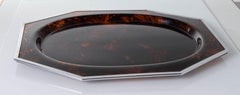 Octagonal lucite tray attributed to Maison Mercier, France 1970s