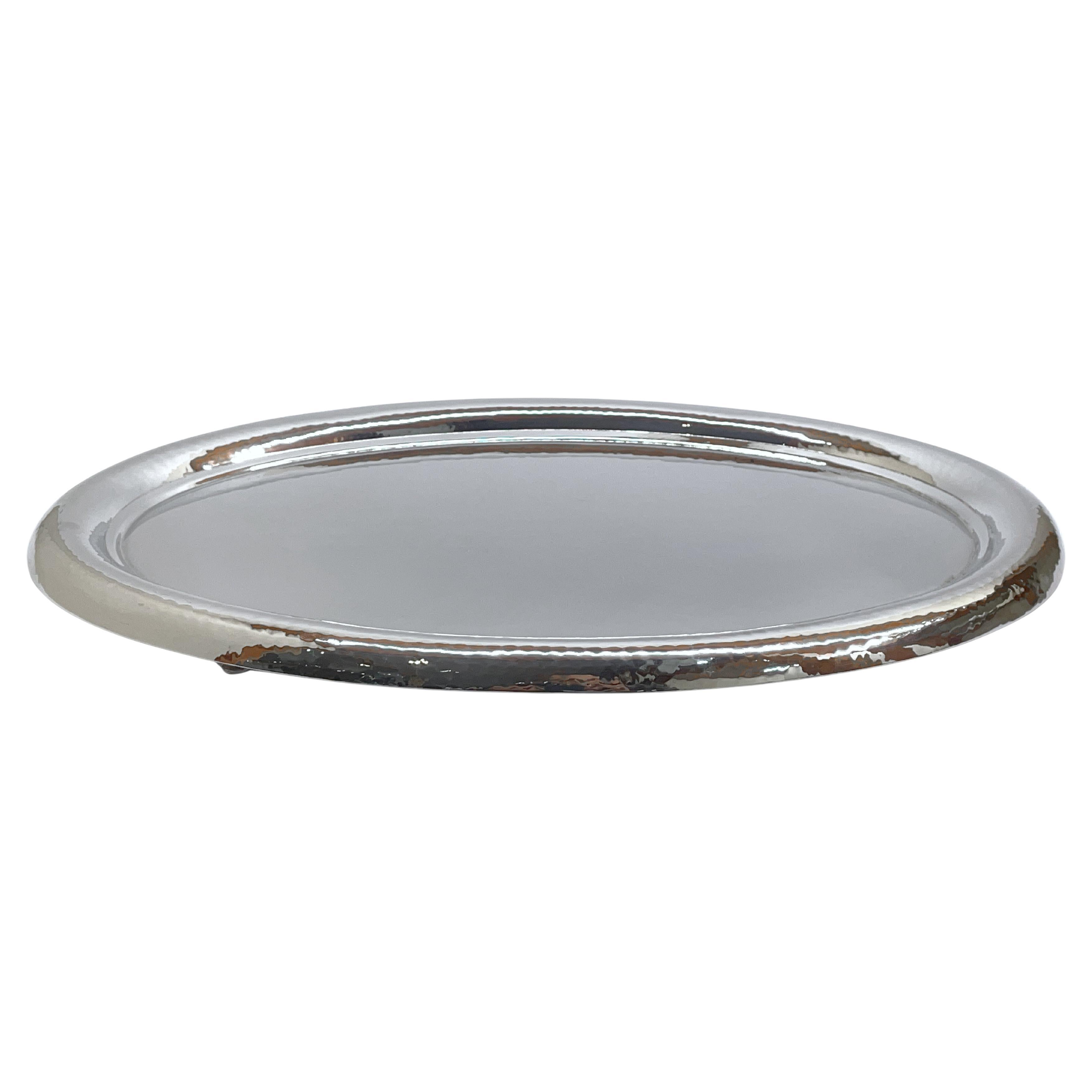 Oval silver tray 800