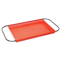 Bandeja perforada roja, años 60
