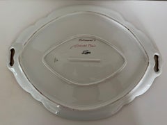 Vassoio Rosa Limoges France Decorato a mano del '900 -Antiques-