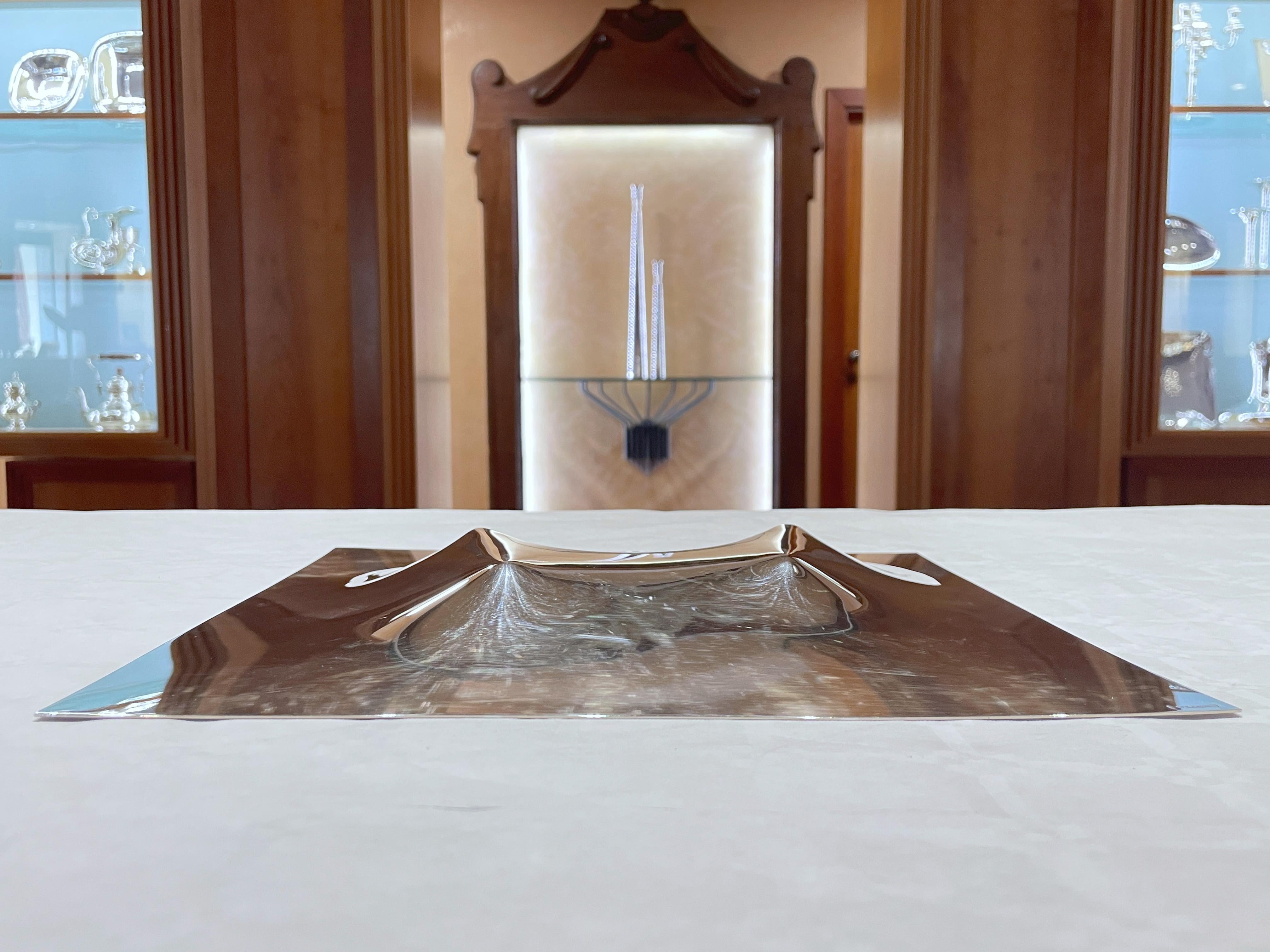 Vassoio Taj De Vecchi Milano 1935 in argento sterling 925 in vendita 4