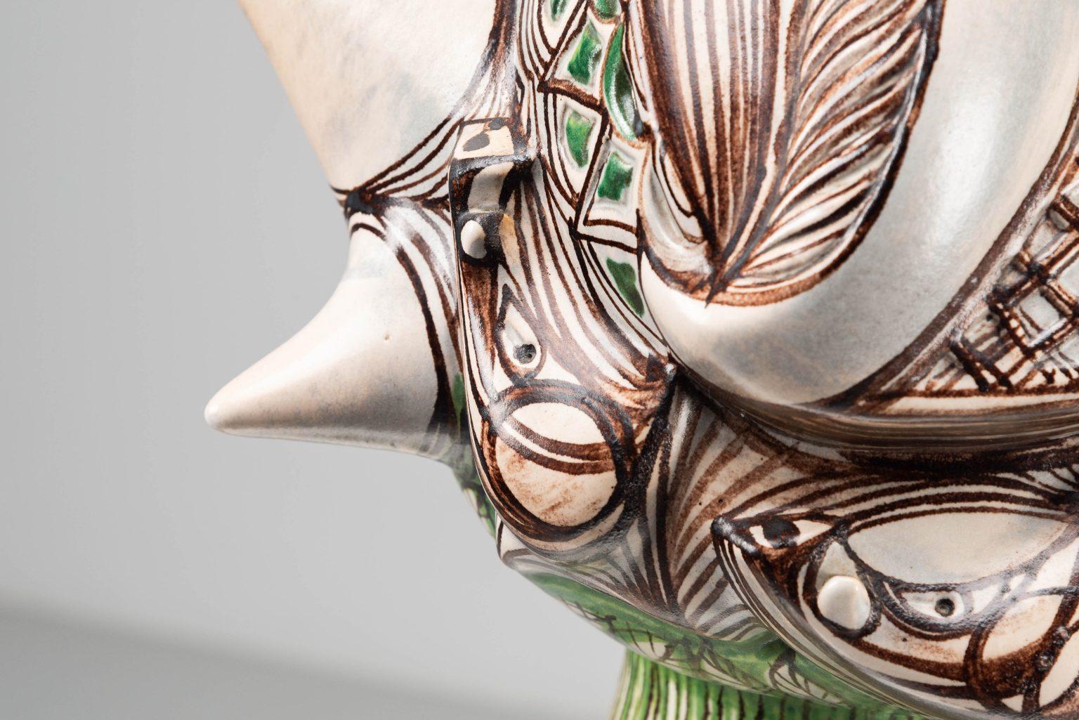 Scultura in ceramica di Vassura Faenza made in Italy 1976 in vendita 3