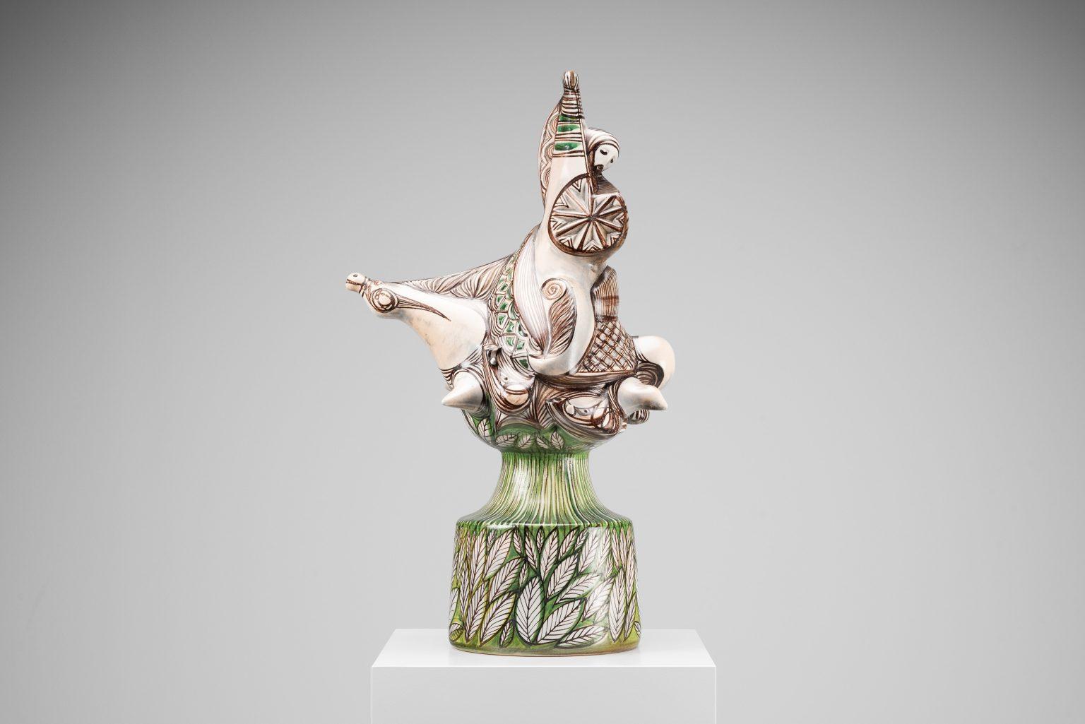 Scultura in ceramica di Vassura Faenza made in Italy 1976 In condizioni buone in vendita a Roosendaal, Noord Brabant