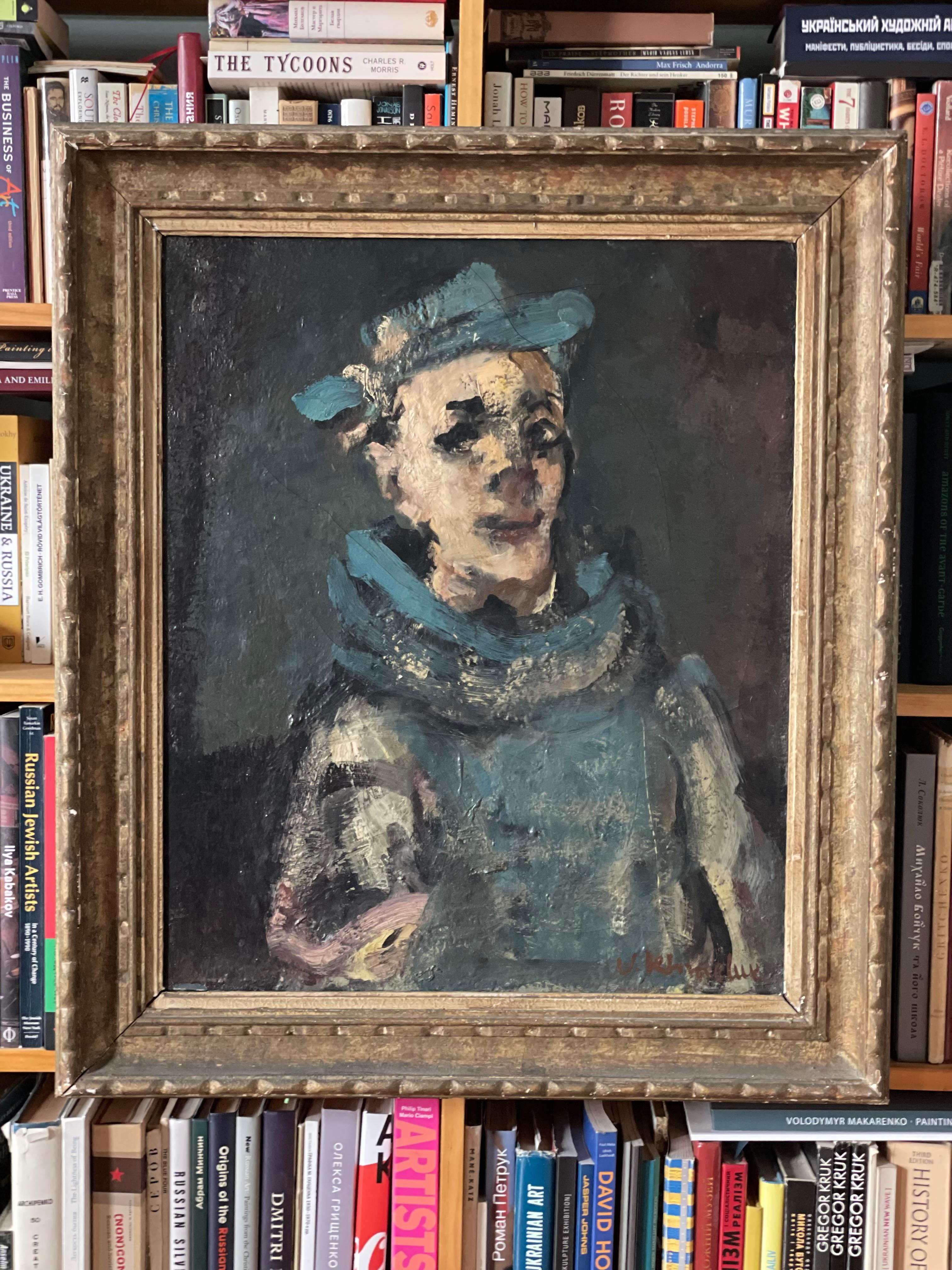 Arlecchino - Painting Espressionista di Vasyl Khmeluk