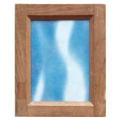 Vastian Contemporary Blue and White Cyanotype Photography on Wooden Frame, 2017