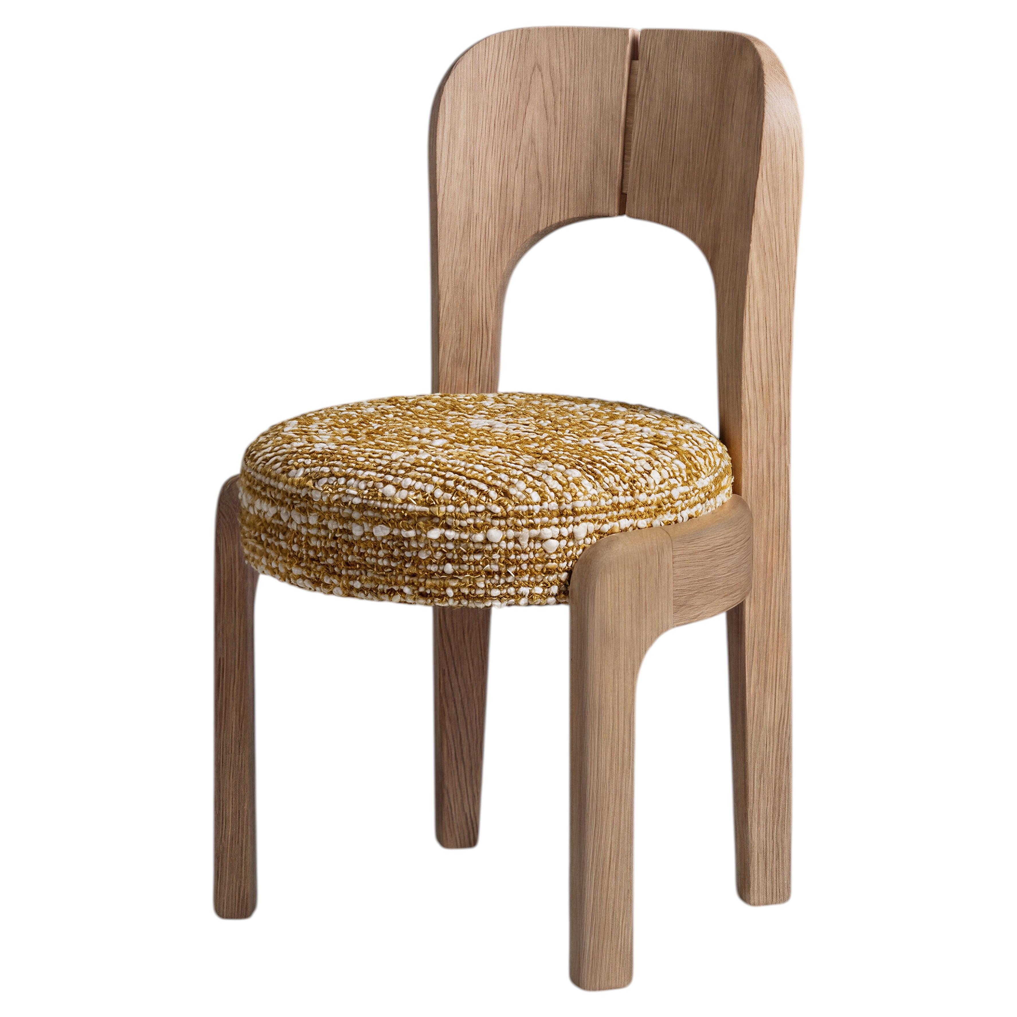 Vastra Dining Chair in Solid Oak Wood by Pendhapa