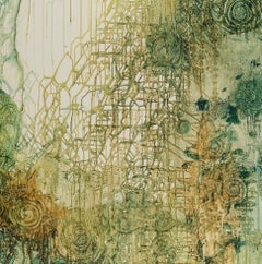 Organischer Mechanismus 2014 bunt groß abstrakt Öl Surrealist oc armenischen Künstler