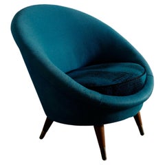Vatne "Florida" Easy Egg Chair in style of Royère Produced in Norway, 1950s