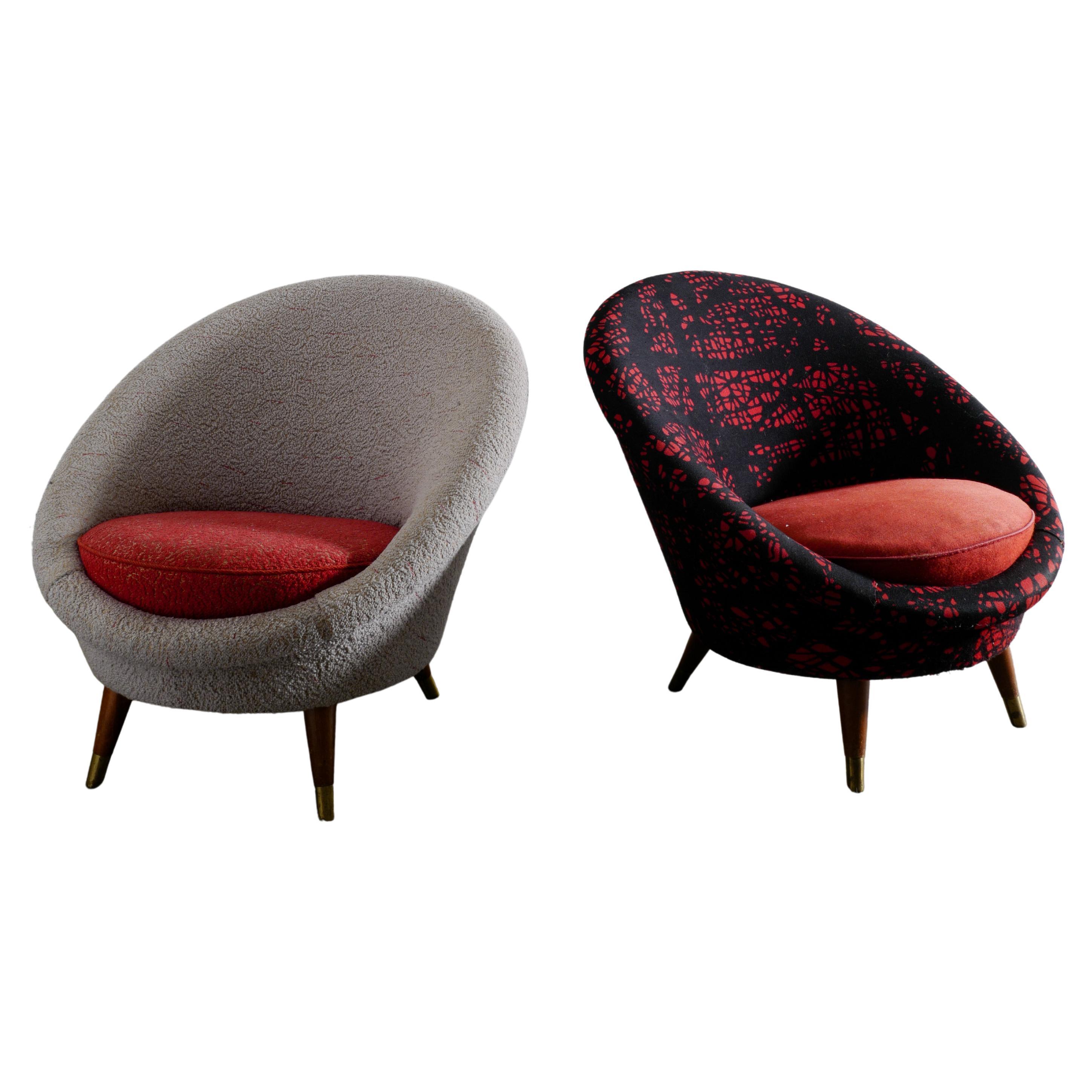 Vatne "Florida" Easy Egg Chairs  Produced in Norway, 1950s