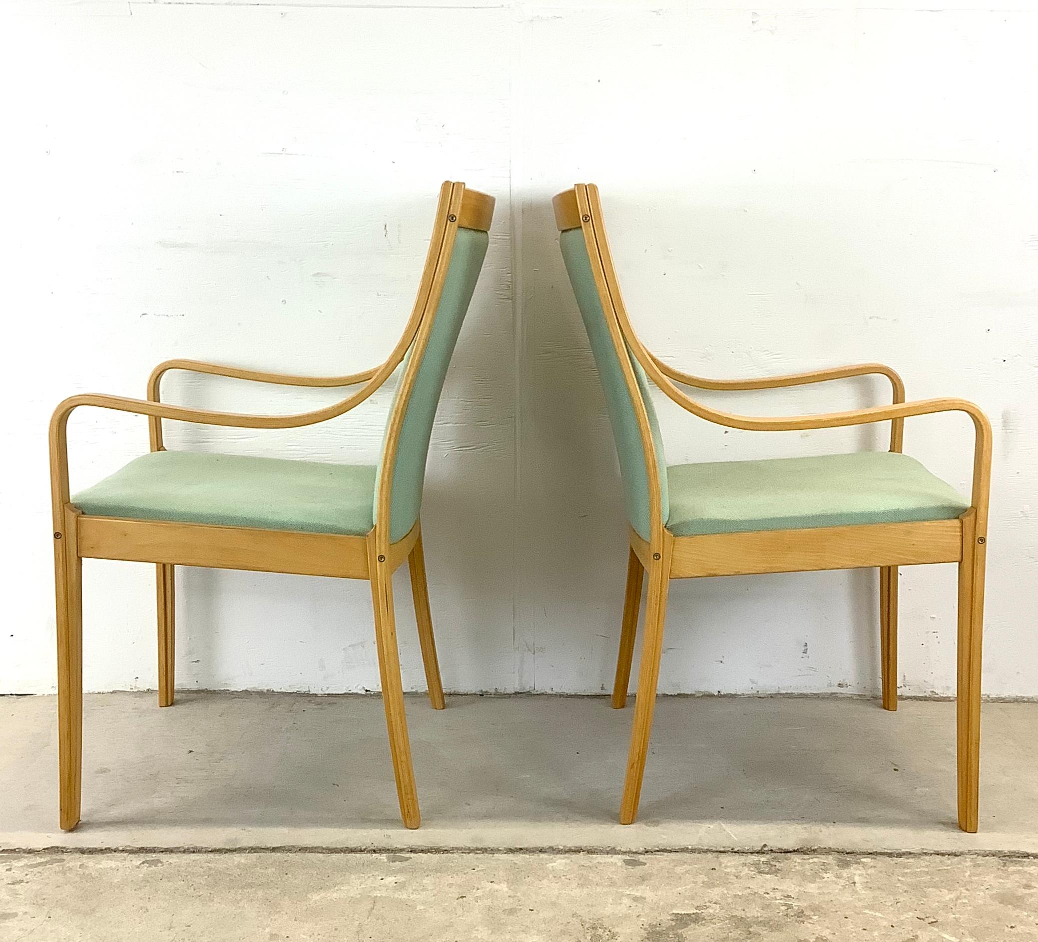 Other Vatne Møbler Bentwood Birch Armchairs- set Six For Sale