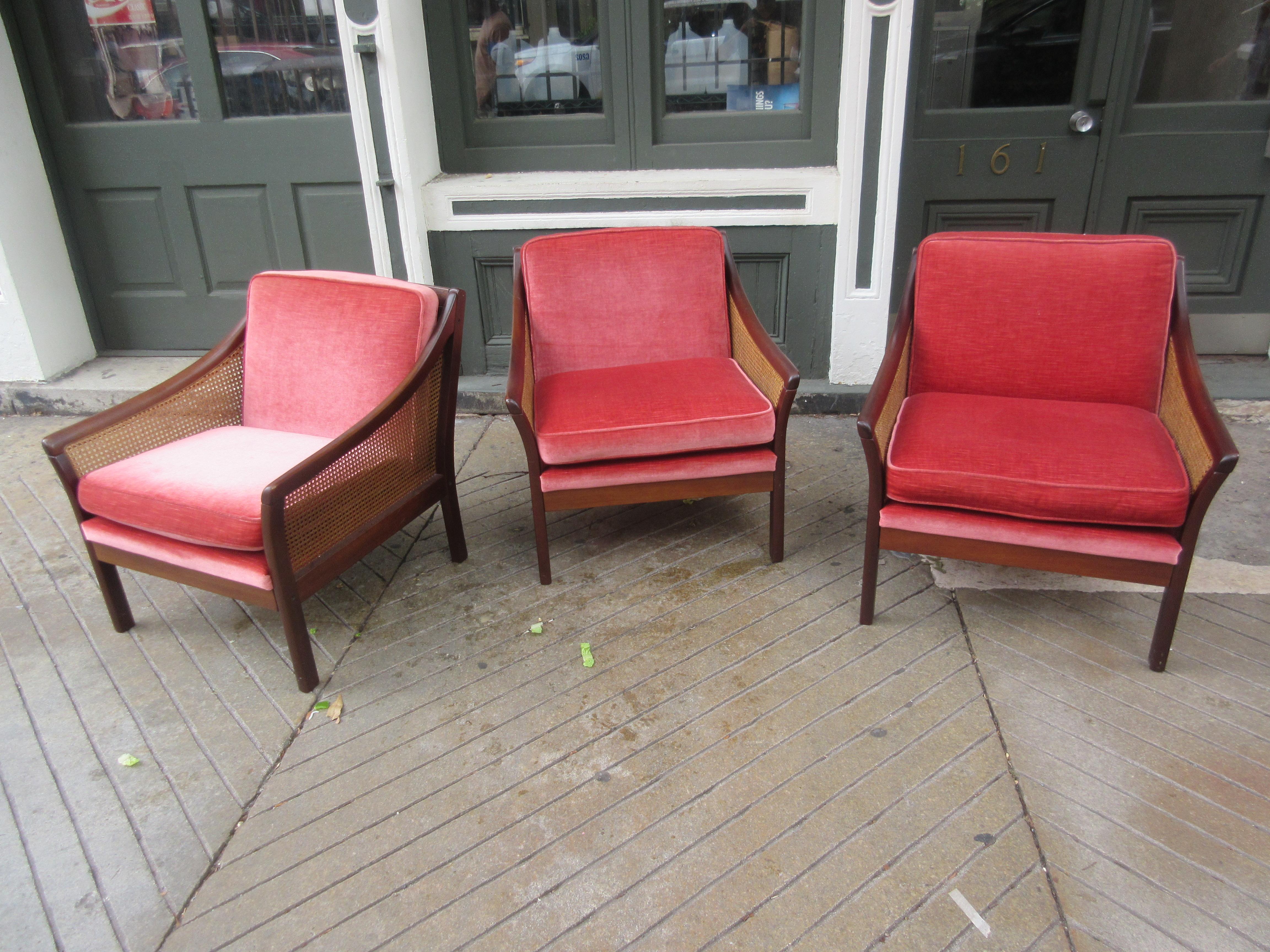 Vatne Møbler Teak and Cane Lounge Chairs 2