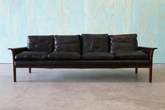 Vatne Mobler Knut Saeter Rosenholz Ledersofa Dänisch Modern MCM