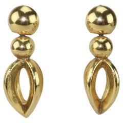 Vaubel Chunky Gold Vermeil Drop Earrings, 1992