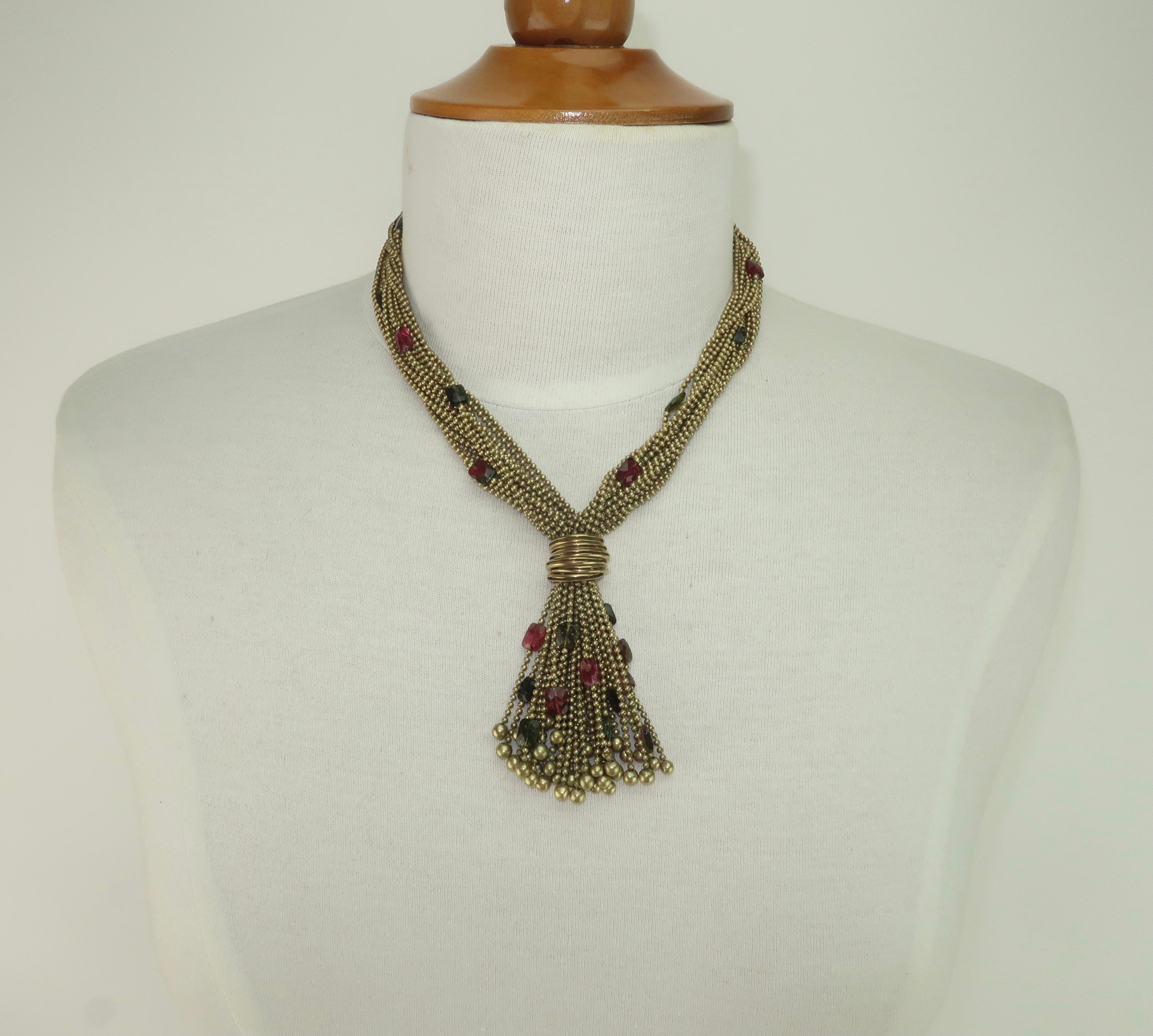 VAUBEL Collar de borlas con cuentas de varios hilos, 2005 en venta 4