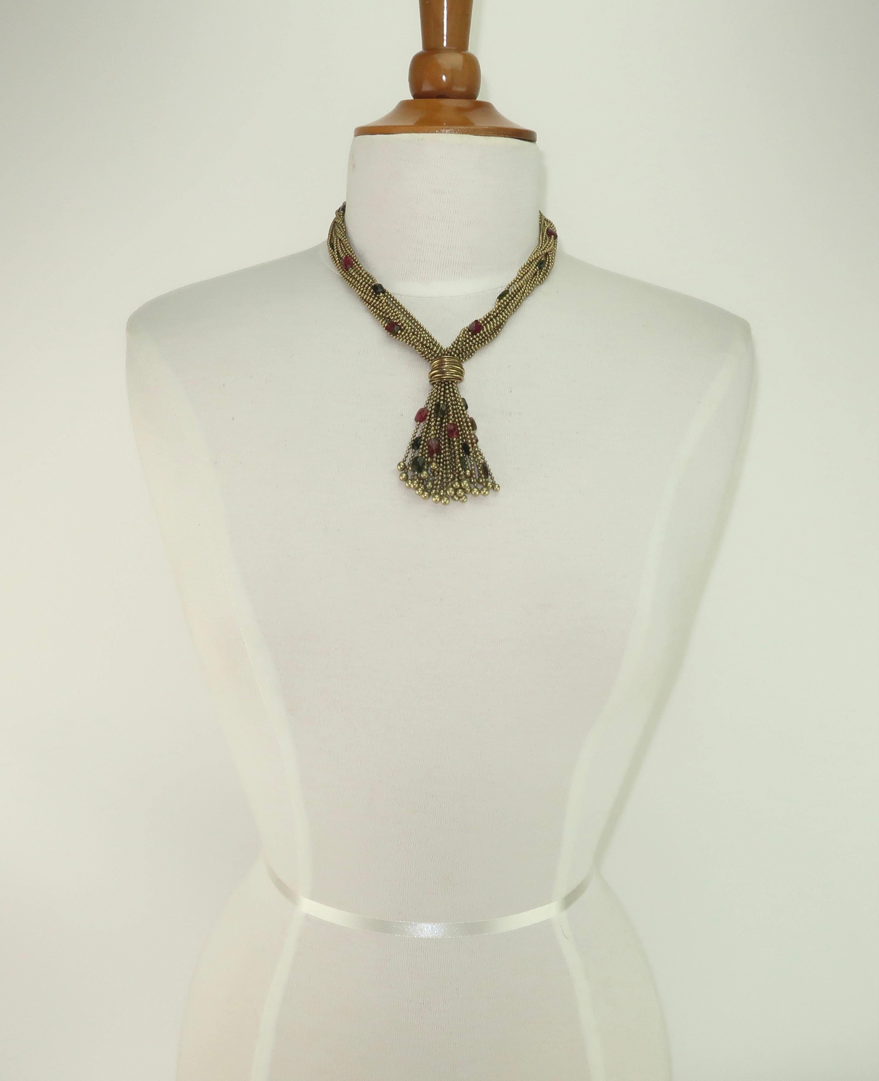 VAUBEL Collar de borlas con cuentas de varios hilos, 2005 en venta 5