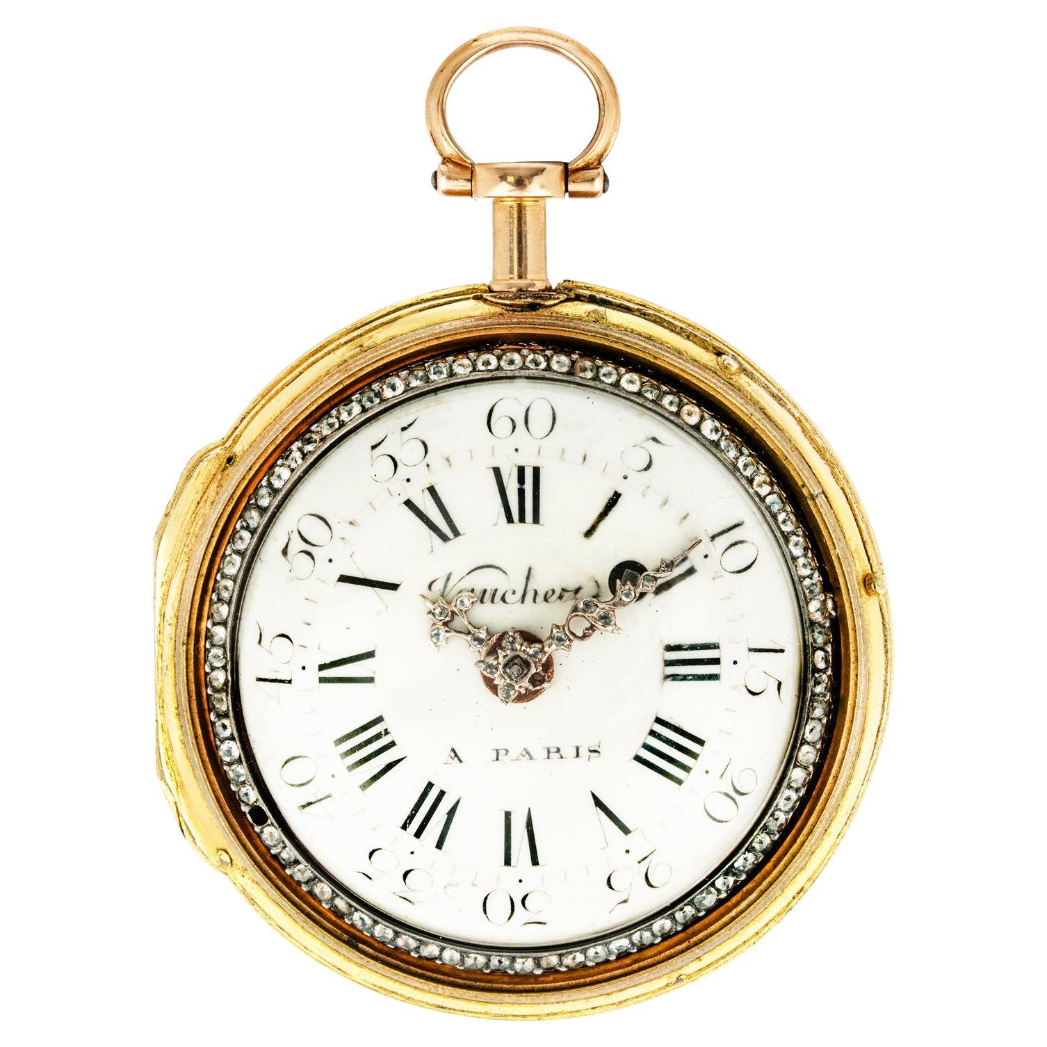 Vauchez A Paris. A Rare Gold
Enamel Verge Watch C1770