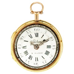 Vauchez A Paris. A Rare Gold
Enamel Verge Watch C1770 Antique Vauchez A Paris. A Rare Gold
Enamel Verge Watch C1770