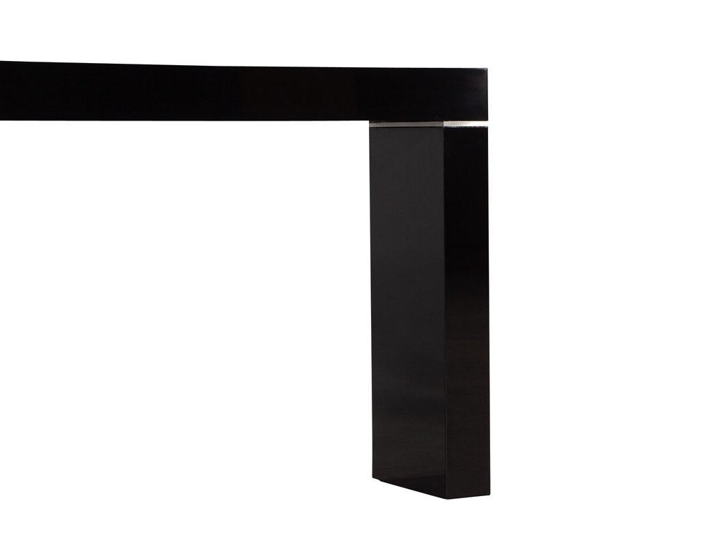 Vaughan Benz Style Ebonized Console Table with Silver Trim 1
