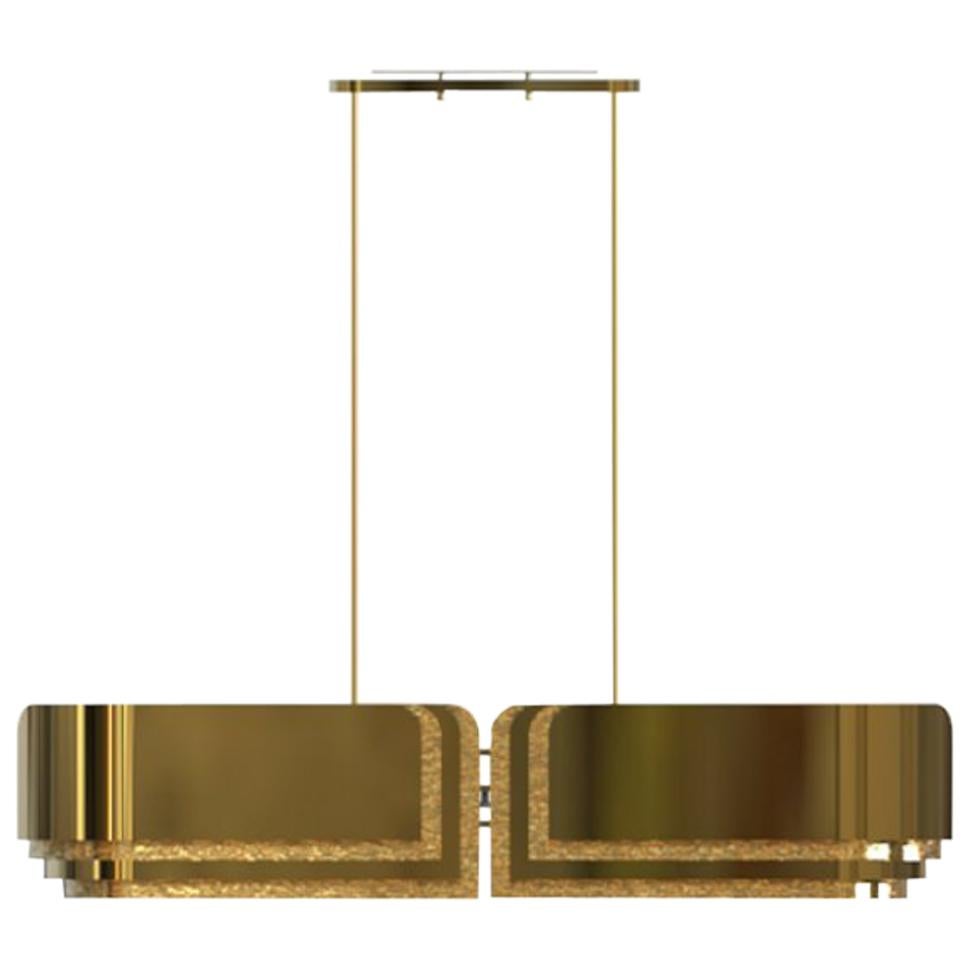 Vaughan Chandelier in Gold and Brass For Sale