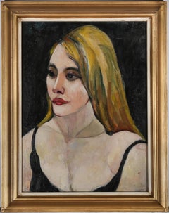 Vaughan - Framed Contemporary Oil, Blonde Lady
